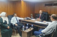 The Director General of the Yemen Foundation for the Care of Cancer Patients is discussing with the Yemeni Airways office in Cairo ways of cooperation